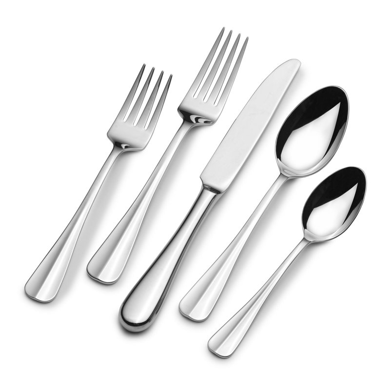 Wallace Riggs 20-Piece 18/10 Stainless Steel Flatware Set, Service